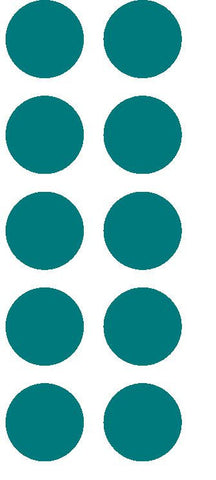 1-1/2" Turquoise Round Color Coded Inventory Label Dots Stickers - Winter Park Products