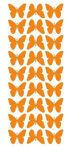 Light Orange 1" Butterfly Stickers BRIDAL SHOWER Wedding Envelope Seals School arts & Crafts - Winter Park Products