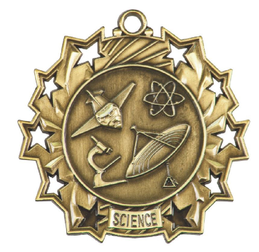 Science Fair Science Medals Award Trophy W/Free Lanyard FREE SHIPPING TS515 - Winter Park Products