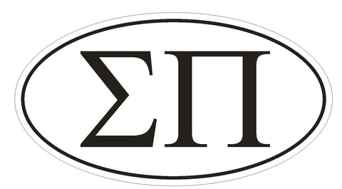 Sigma Pi Fraternity EURO OVAL Bumper Sticker or Helmet Sticker D572 - Winter Park Products