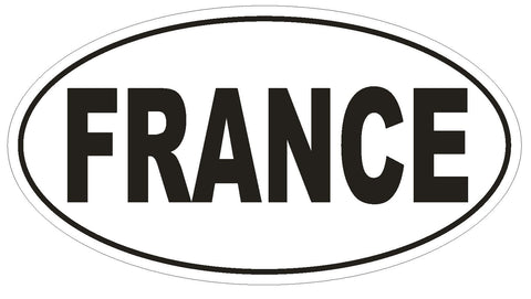 France Oval Bumper Sticker or Helmet Sticker D819 Euro Oval French Paris Europe - Winter Park Products