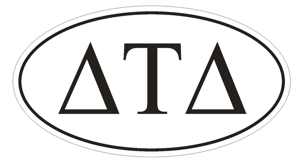 Delta Tau Delta Fraternity EURO OVAL Bumper Sticker or Helmet Sticker D604 - Winter Park Products