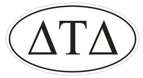 Delta Tau Delta Fraternity EURO OVAL Bumper Sticker or Helmet Sticker D604 - Winter Park Products