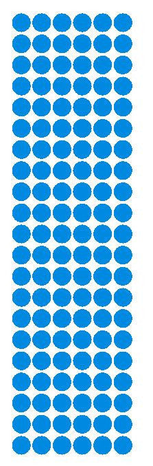3/8" Medium Blue Round Vinyl Color Code Inventory Label Dot Stickers - Winter Park Products