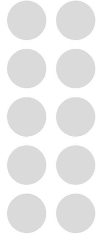 1-1/2" Lt Gray Grey Round Color Coded Inventory Label Dots Stickers - Winter Park Products
