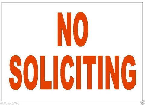 No Soliciting Sticker Stop Salespeople Safety Business Sign Decal Label D236 - Winter Park Products