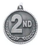 2nd Place Second Place Medal Award Trophy With Free Lanyard HR802 - Winter Park Products