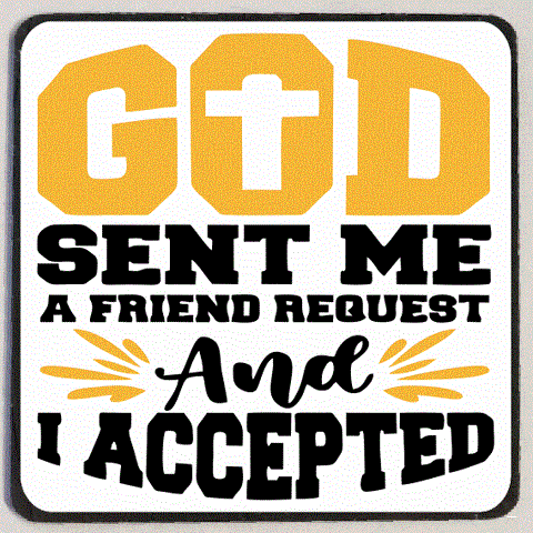 M217 God Friend Request Refrigerator Magnet