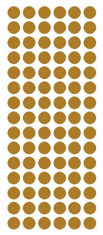 1/2" GOLD Round Vinyl Color Coded Inventory Label Dots Stickers - Winter Park Products
