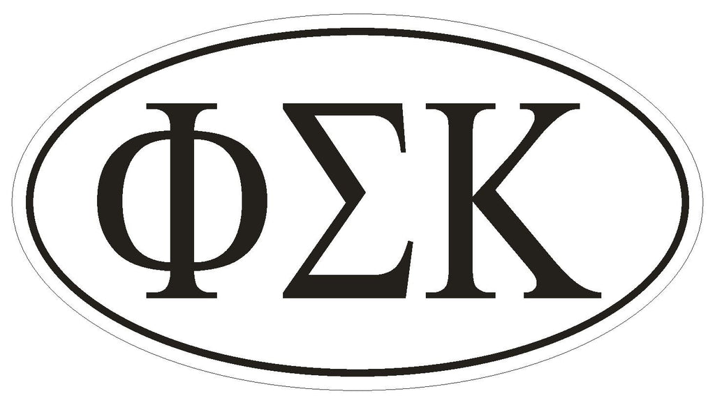 Phi Sigma Kappa Fraternity EURO OVAL Bumper Sticker or Helmet Sticker D598 - Winter Park Products