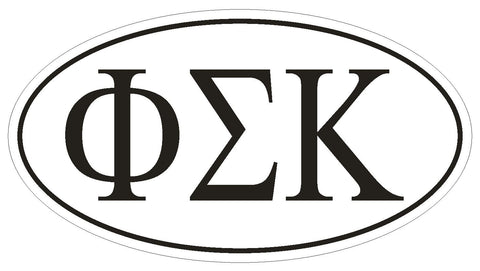 Phi Sigma Kappa Fraternity EURO OVAL Bumper Sticker or Helmet Sticker D598 - Winter Park Products