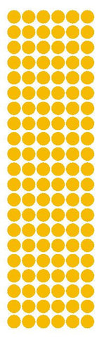 3/8" Golden Yellow Round Vinyl Color Code Inventory Label Dot Stickers - Winter Park Products
