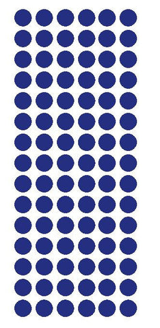 1/2" DARK BLUE Round Vinyl Color Coded Inventory Label Dots Stickers - Winter Park Products