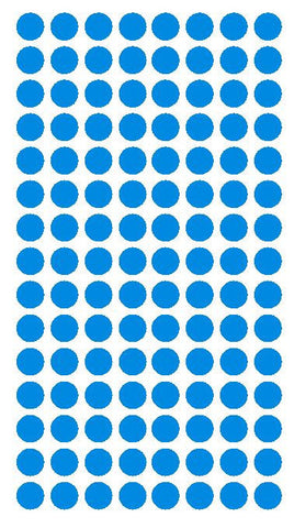1/4" MEDIUM BLUE Round Color Coding Inventory Label Dots Stickers - Winter Park Products