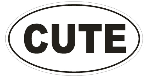 CUTE EURO OVAL Bumper Sticker or Helmet Sticker D561 - Winter Park Products