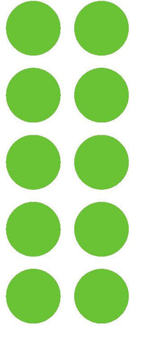 1-1/2" Lime Green Round Color Coded Inventory Label Dots Stickers - Winter Park Products
