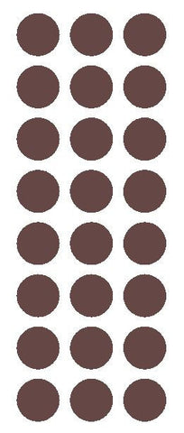 1" Brown Round Vinyl Color Code Inventory Label Dot Stickers - Winter Park Products