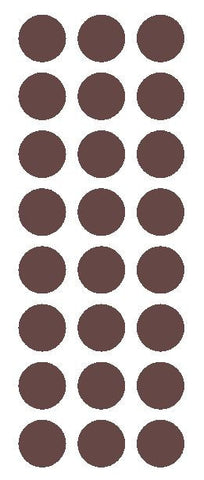 1" Brown Round Vinyl Color Code Inventory Label Dot Stickers - Winter Park Products