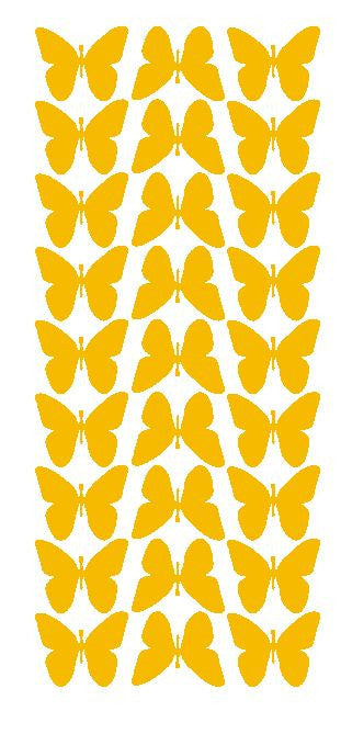 Golden Yellow 1" Butterfly Stickers BRIDAL SHOWER Wedding Envelope Seals School arts & Crafts - Winter Park Products