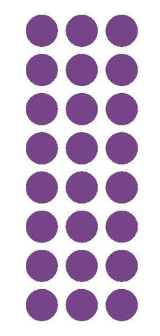 1" Lavender Round Vinyl Color Code Inventory Label Dot Stickers - Winter Park Products