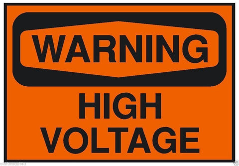 Warning High Voltage OSHA Business Safety Sign Sticker D207 - Winter Park Products