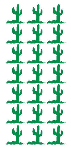 1-1/4" Green Cactus Stickers Western Desert Envelope Seals School arts Crafts - Winter Park Products
