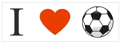 I Love Soccer Bumper Sticker or Helmet Sticker School Sports D382 - Winter Park Products