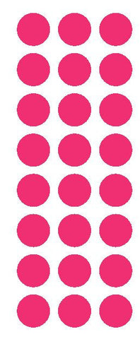 1" Hot Pink Round Vinyl Color Code Inventory Label Dot Stickers - Winter Park Products