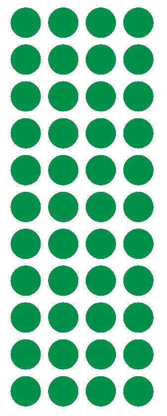 3/4" Green Round Color Code Inventory Label Dot Stickers - Winter Park Products