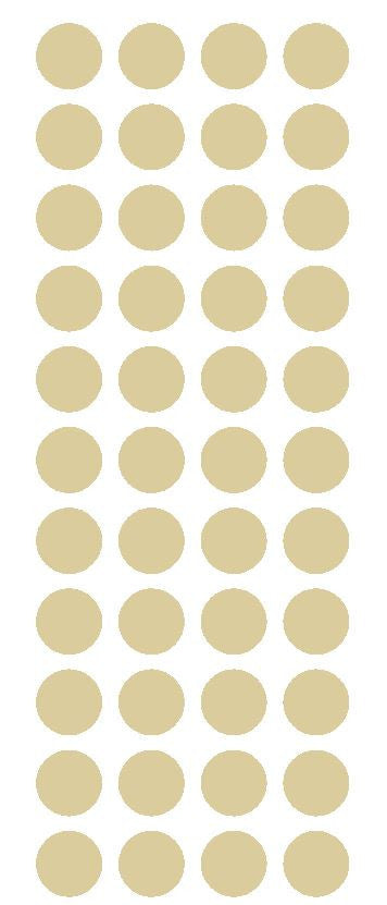 3/4" Beige Tan Round Color Code Inventory Label Dot Stickers - Winter Park Products