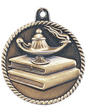 Lamp of Knowledge Medal Award Trophy With Free Lanyard HR740 - Winter Park Products