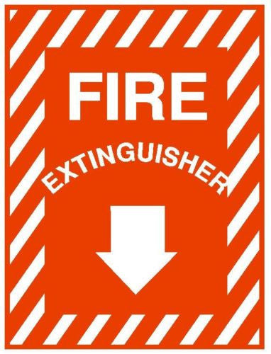 Fire Extinguisher Arrow Sticker OSHA Work Safety Business Sign Decal Label D248 - Winter Park Products