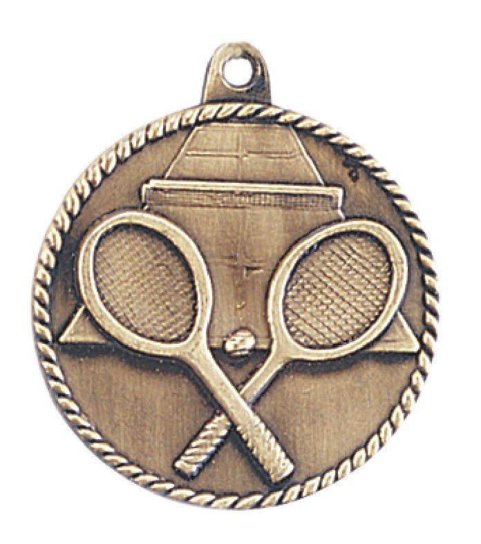 Tennis Medal Award Trophy With Free Lanyard HR755 - Winter Park Products