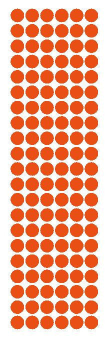 3/8" Orange Round Vinyl Color Code Inventory Label Dot Stickers - Winter Park Products