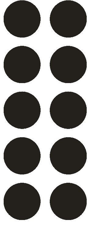 1-1/2" Black Round Color Coded Inventory Label Dots Stickers - Winter Park Products