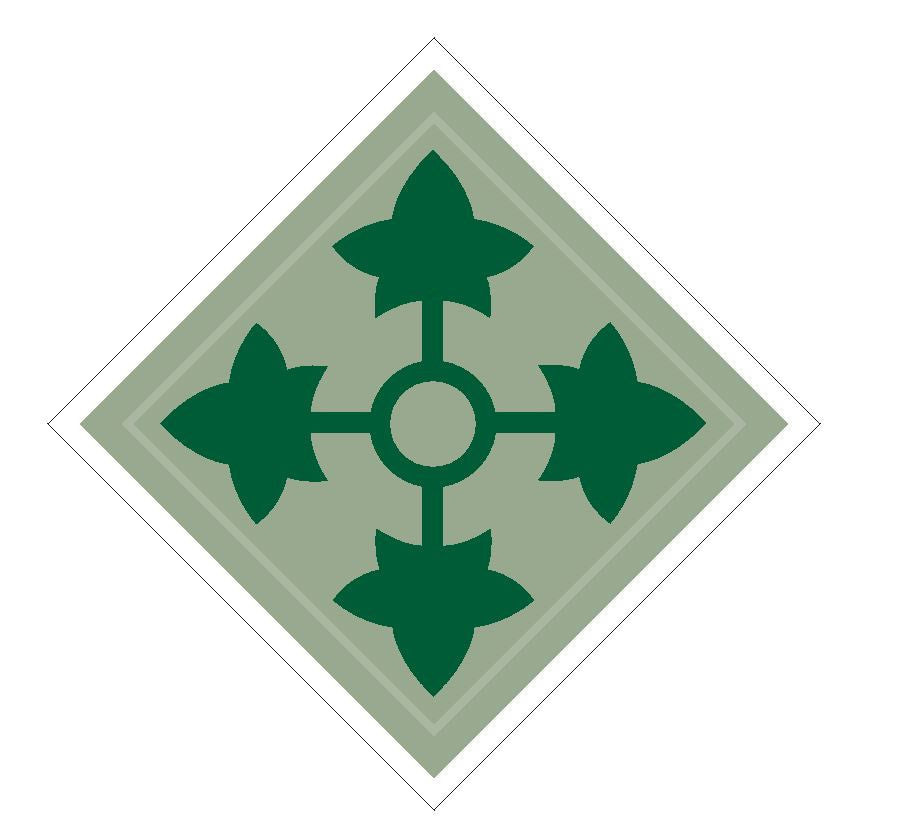 4th Infantry Sticker R428 - Winter Park Products