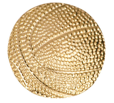 Gold Finish Metal Basketball Pin TIE TACK School Varsity Insignia Chenille - Winter Park Products