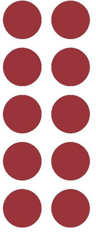 1-1/2" Burgundy Round Color Coded Inventory Label Dots Stickers - Winter Park Products