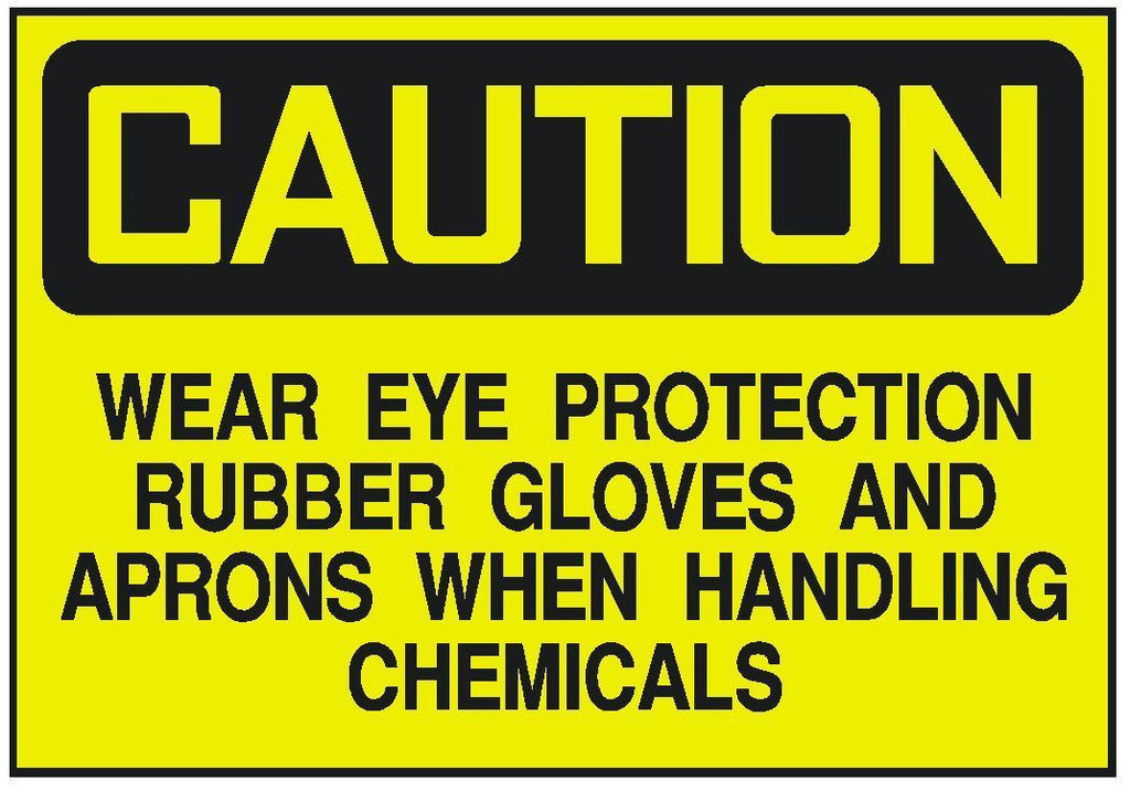 Caution Wear Eye Protection Sticker OSHA Work Safety Business Sign Decal D254 - Winter Park Products