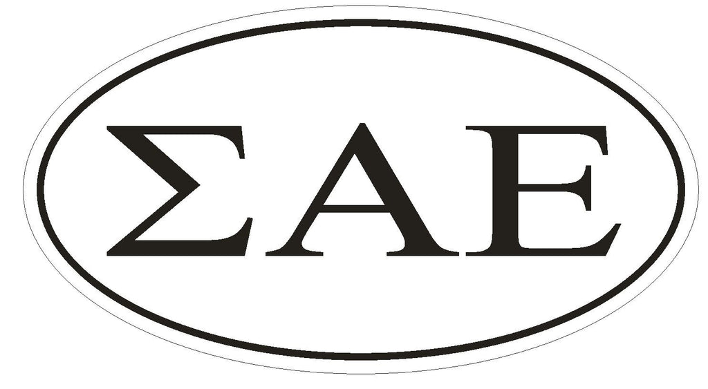Sigma Alpha Epsilon Fraternity EURO OVAL Bumper Sticker or Helmet Sticker D578 - Winter Park Products