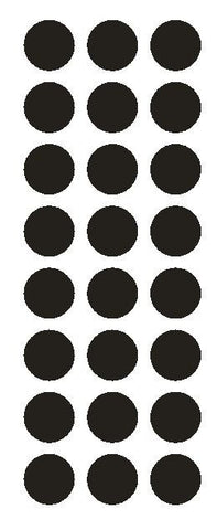 1" Black Round Vinyl Color Code Inventory Label Dot Stickers - Winter Park Products