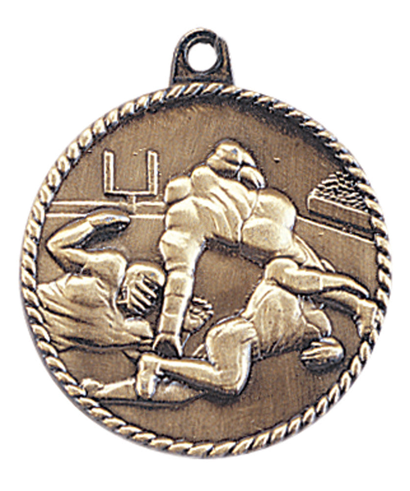 Football Medal Award Trophy With Free Lanyard HR720 - Winter Park Products