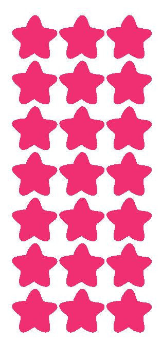 1-1/4" Hot Pink Star Stickers Wedding Envelope Seals School Arts & Crafts - Winter Park Products
