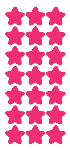 1-1/4" Hot Pink Star Stickers Wedding Envelope Seals School Arts & Crafts - Winter Park Products