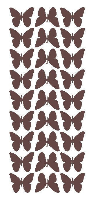 Brown 1" Butterfly Stickers BRIDAL SHOWER Wedding Envelope Seals School arts & Crafts - Winter Park Products