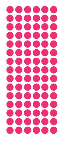 1/2" HOT PINK Round Vinyl Color Coded Inventory Label Dots Stickers - Winter Park Products