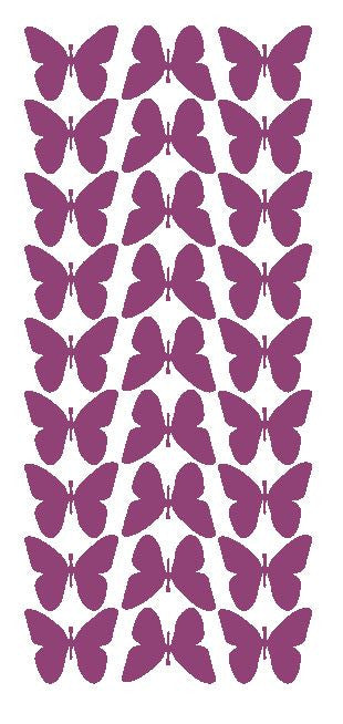 Plum 1" Butterfly Stickers BRIDAL SHOWER Wedding Envelope Seals School arts & Crafts - Winter Park Products