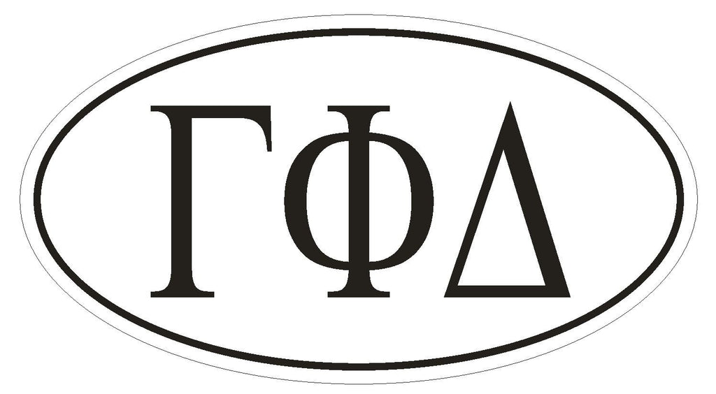 Gamma Phi Delta Sorority EURO OVAL Bumper Sticker or Helmet Sticker D594 - Winter Park Products