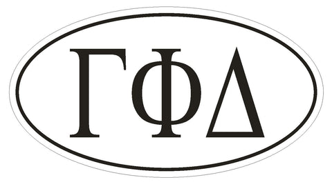 Gamma Phi Delta Sorority EURO OVAL Bumper Sticker or Helmet Sticker D594 - Winter Park Products