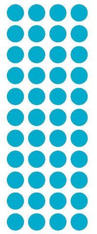 3/4" Light Blue Round Color Code Inventory Label Dot Stickers - Winter Park Products